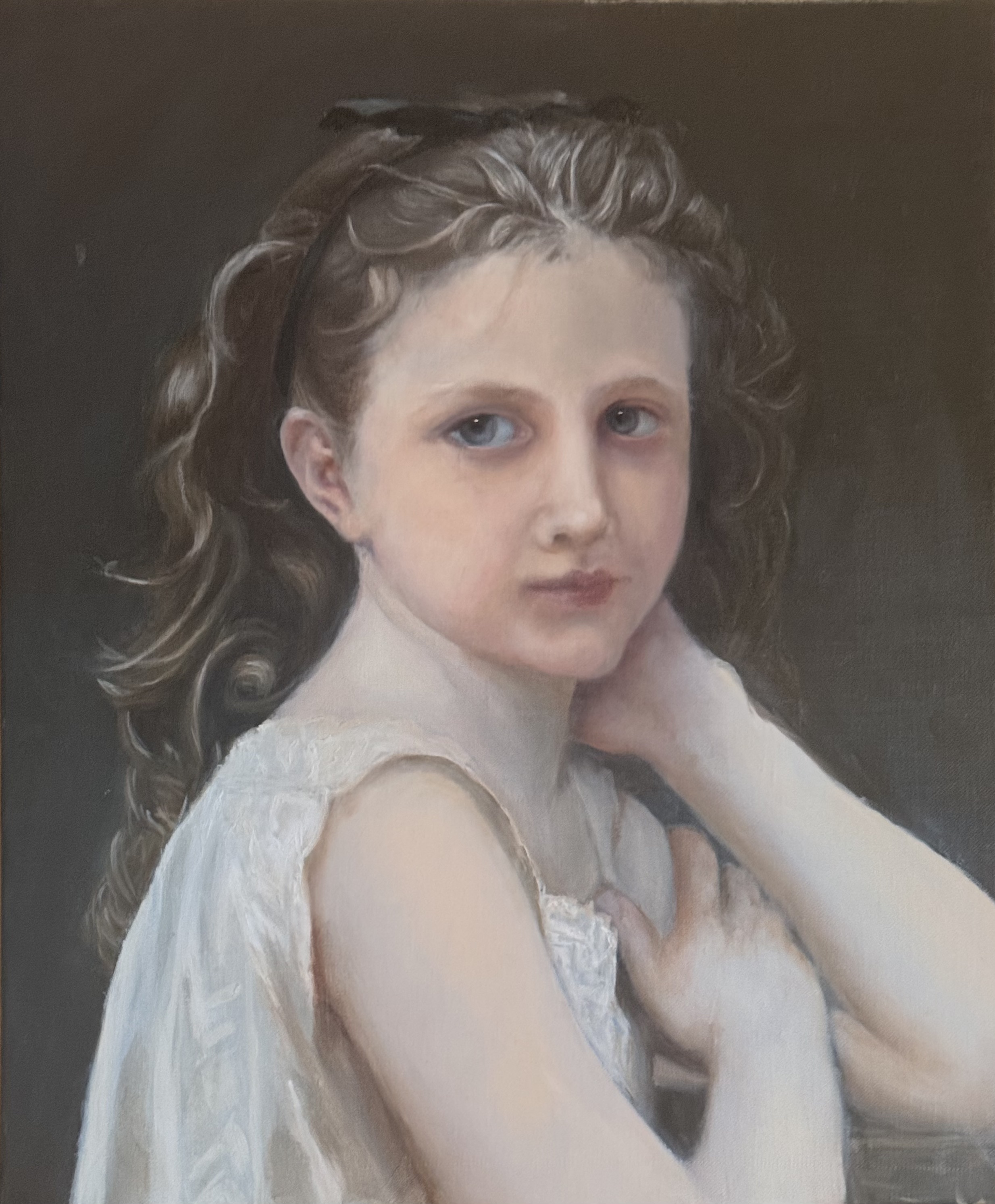 Portrait peint par Pierre Bestauros, 38 par 48 centimètres