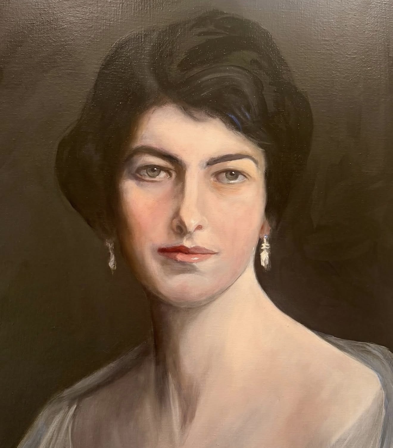 Portrait peint par Pierre Bestauros, 50 par 60 centimètres